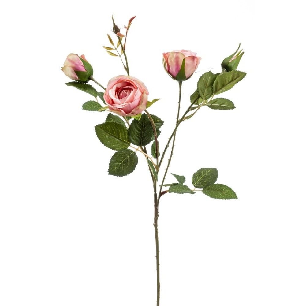 KUNSTIG PLANTE EMERALD ROSE PEGGY SNITT ROSA 60CM