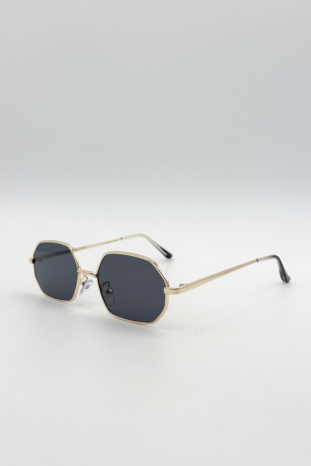 SVNX Oval Geometric Metal Frame Sunglasses