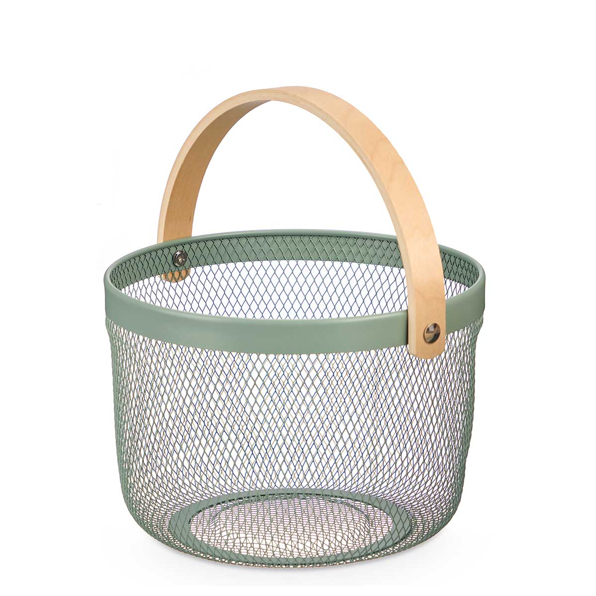 Fruteira verde em metal 25,5cm