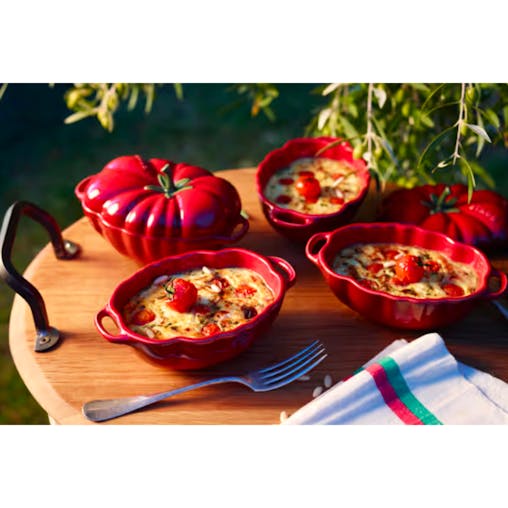 Staub Enamelled Cast Iron Tomato Cocotte 0.5L - Set of 4