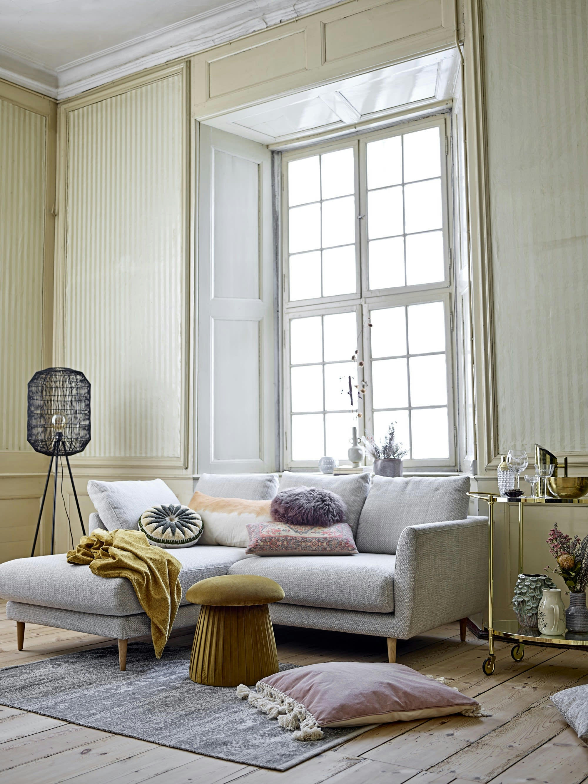 GRANDMA - Pouf en polyester marron