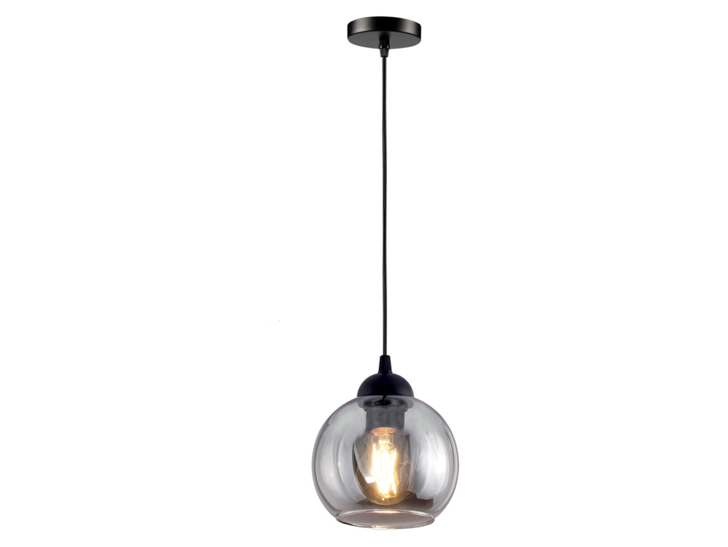 Lampa wisząca Wriggs szklana czarna
