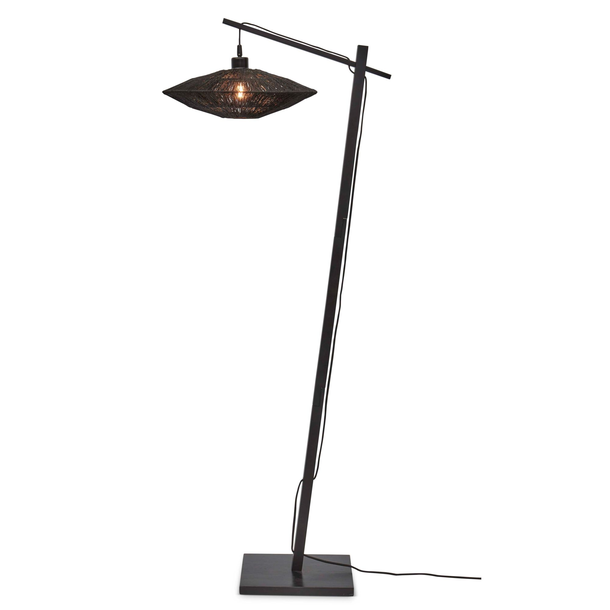 GOOD&MOJO vloerlamp Iguazu - zwart - Ø30cm