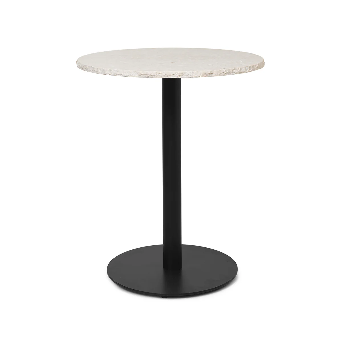Ferm Living - Mineral Bistrotisch Marmor Ø 60 cm, weiß / schwarz