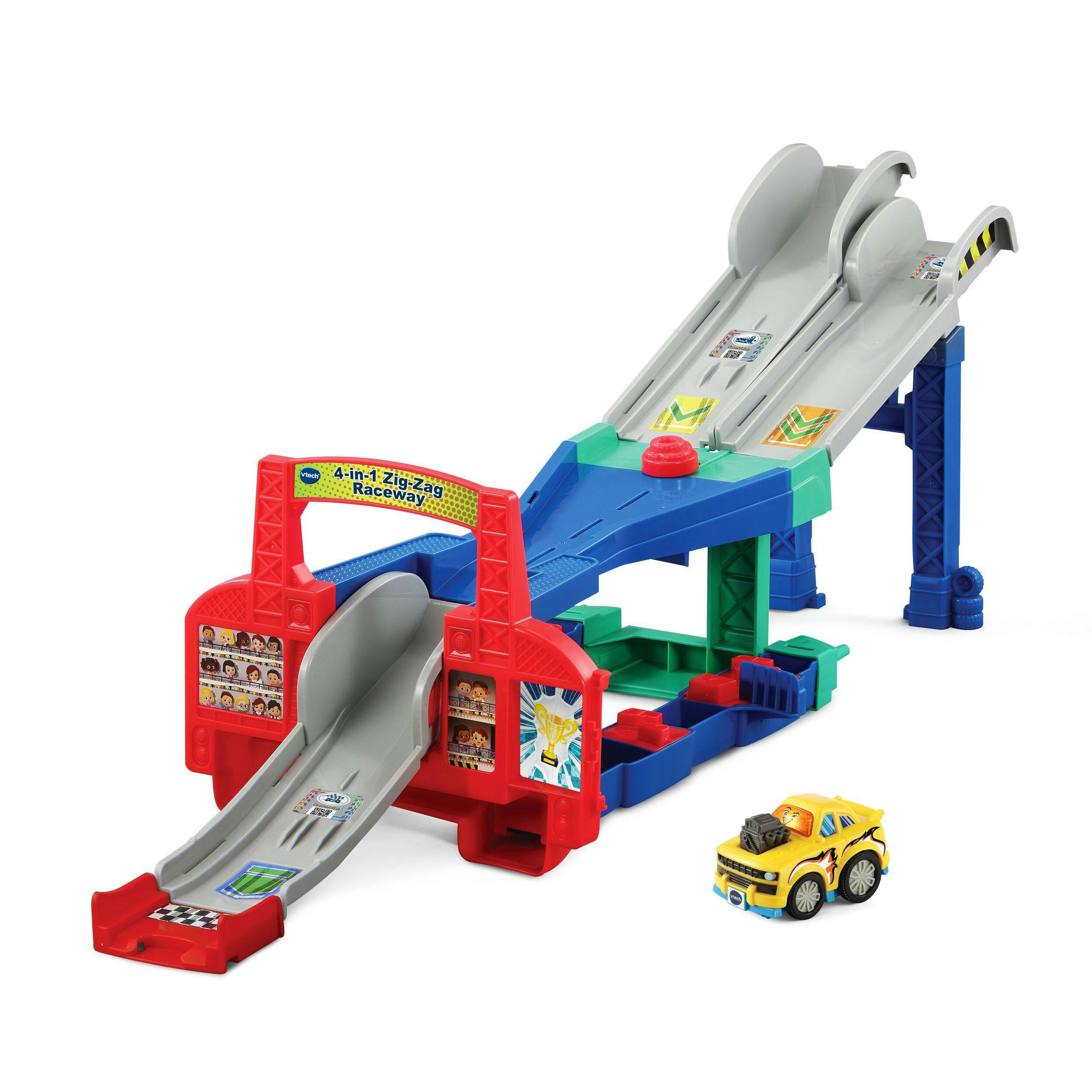 VTech Go! Go! Smart Wheels 4-in-1 Zig-Zag Raceway, English, Ages 18+ months