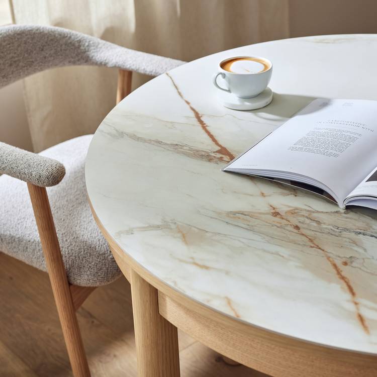 Habitat Lex Oak Dining Table & 4 Natural Chairs