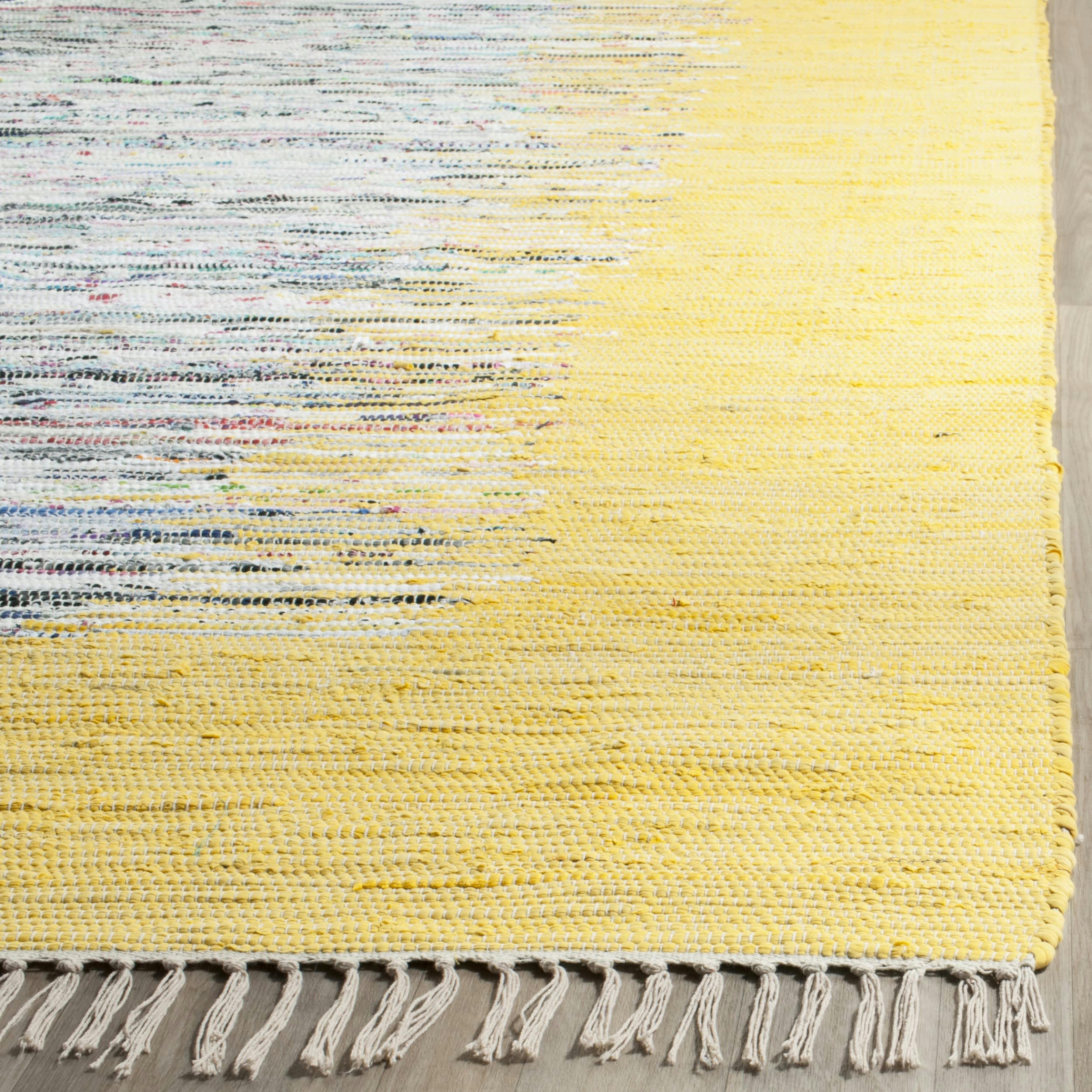 MONTAUK - Tapis de salon interieur en ivoire & jaune, 152 x 244 cm