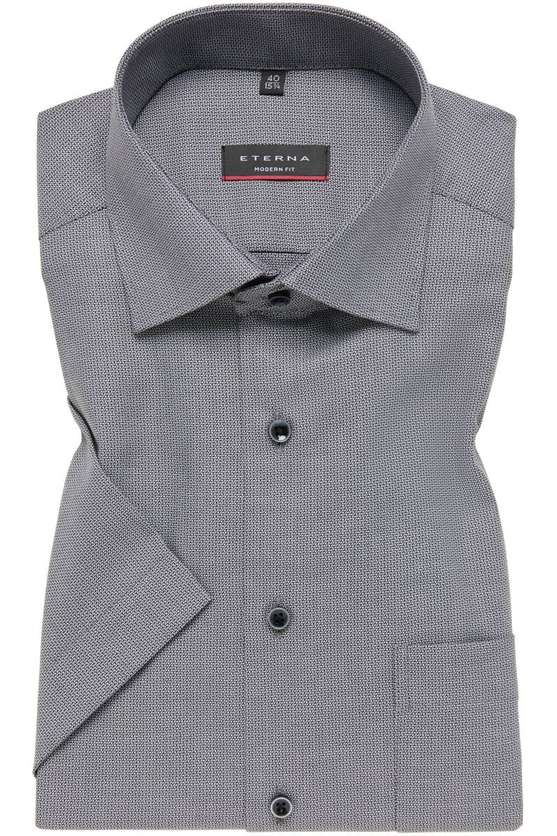 ETERNA Modern Fit Hemd anthrazit, Strukturiert