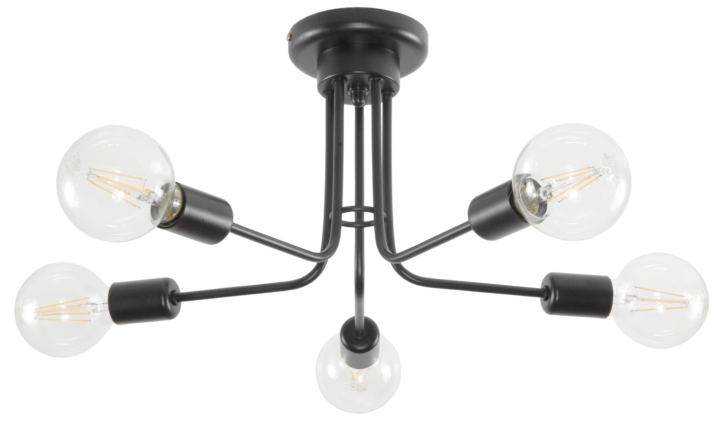 Lampa wisząca czarna EDYLIT loft 5xE27 FRIDA NEGRO 11-410