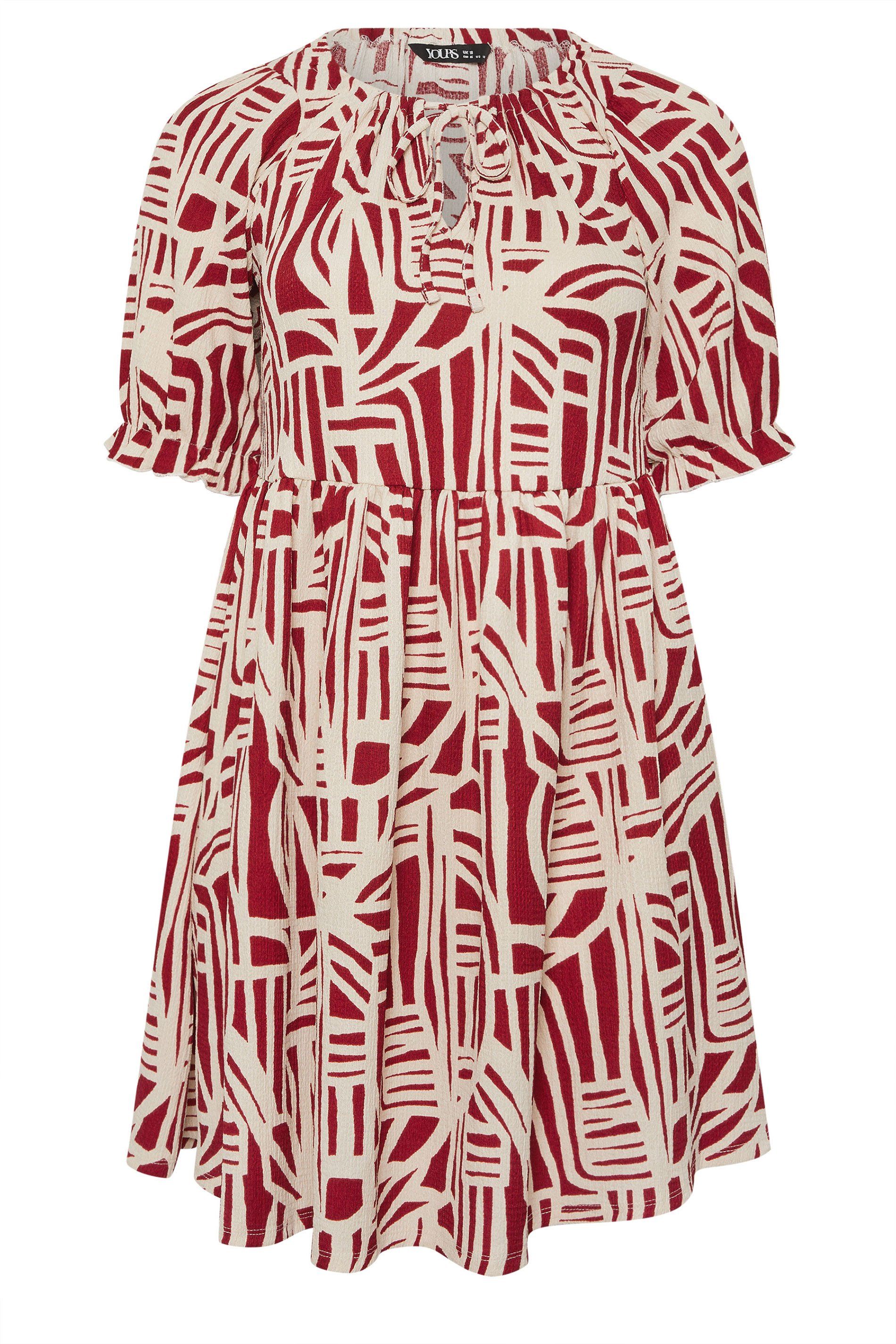 Yours Abstract Tie Neck Dress