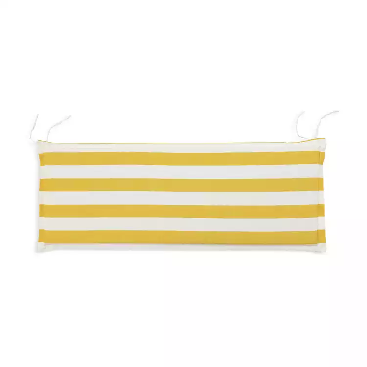 Habitat Stripe Garden Bench Cushion - Yellow