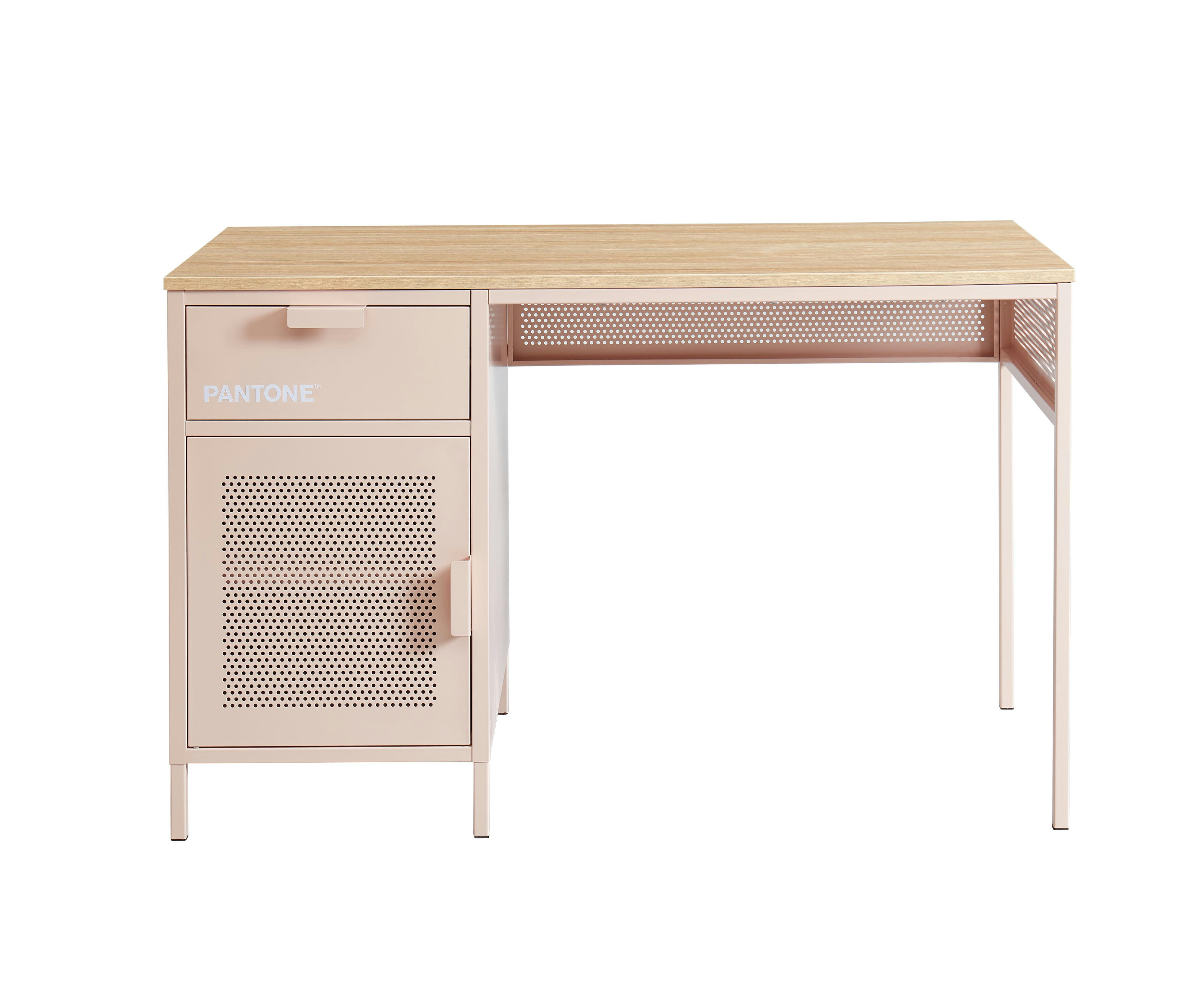 PANTONE - Bureau   métal rose blush 120cm