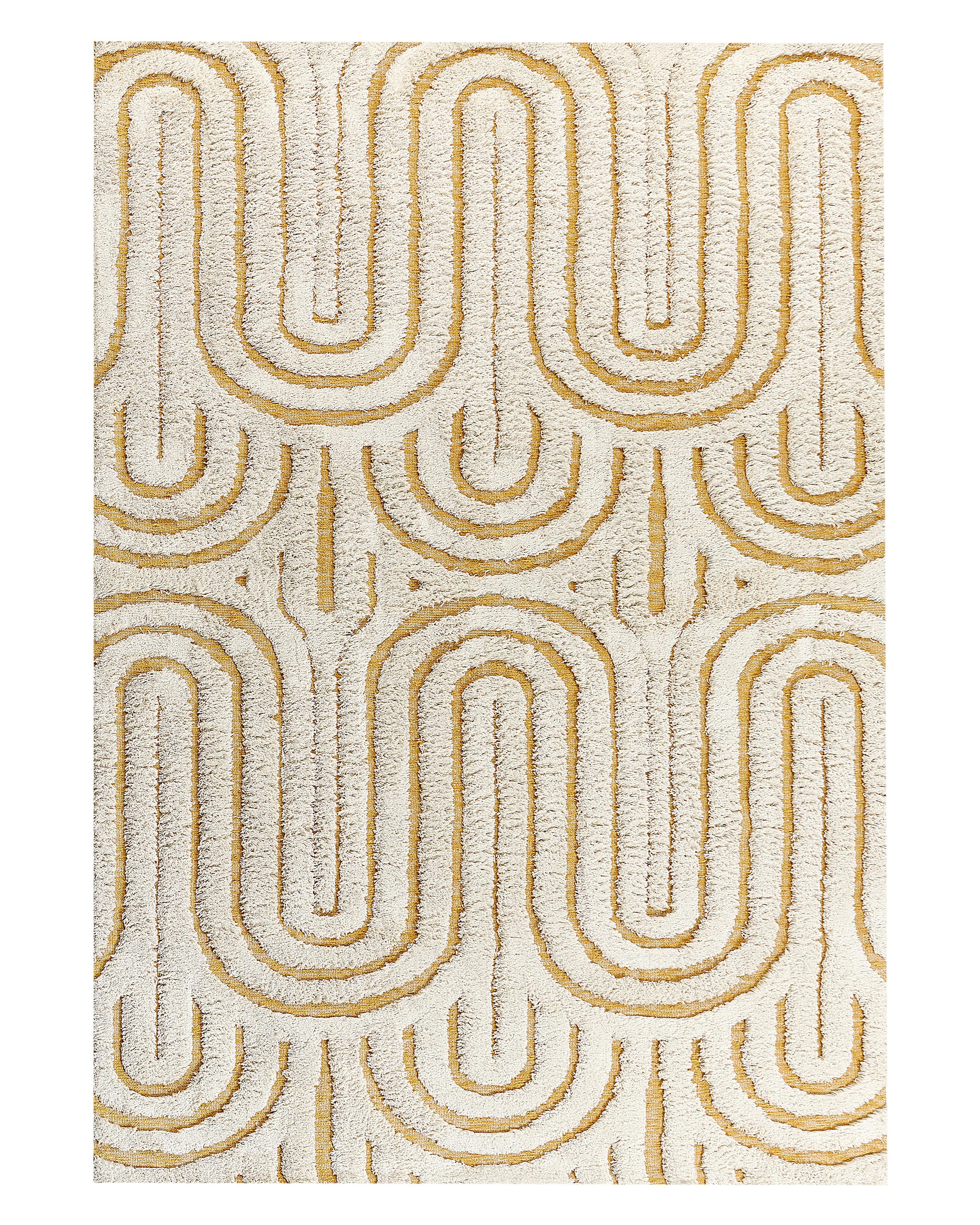 Rug PERAI Yellow 160 x 230 cm Cotton