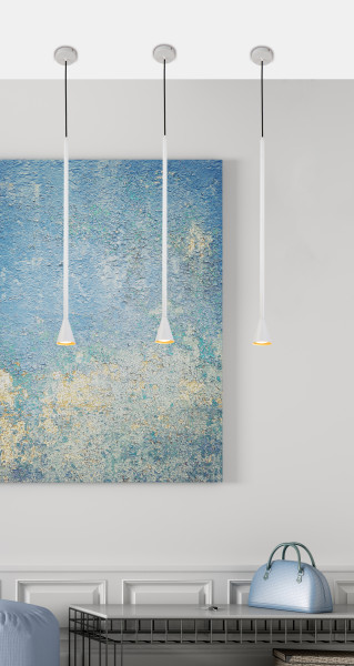 Lampa wisząca biała TUCSON 1xGU10x40W wym: 200x10x10 cm Candellux