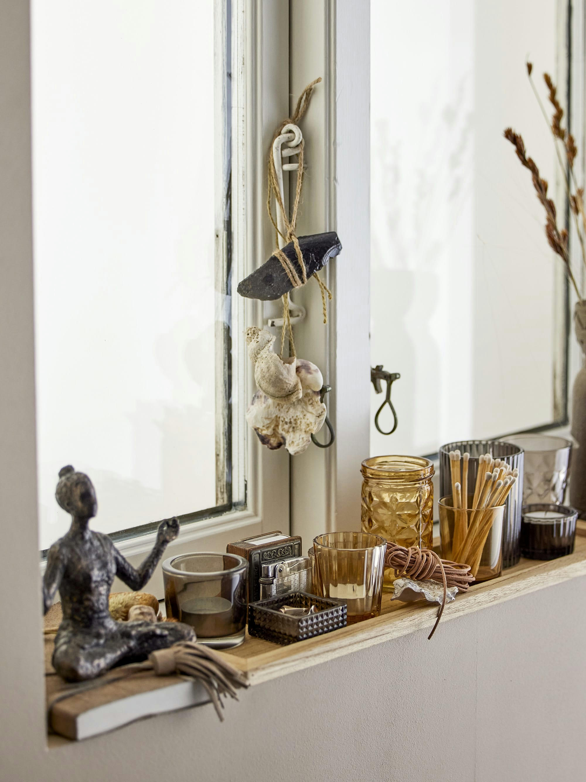 - Plateau avec photophore en verre