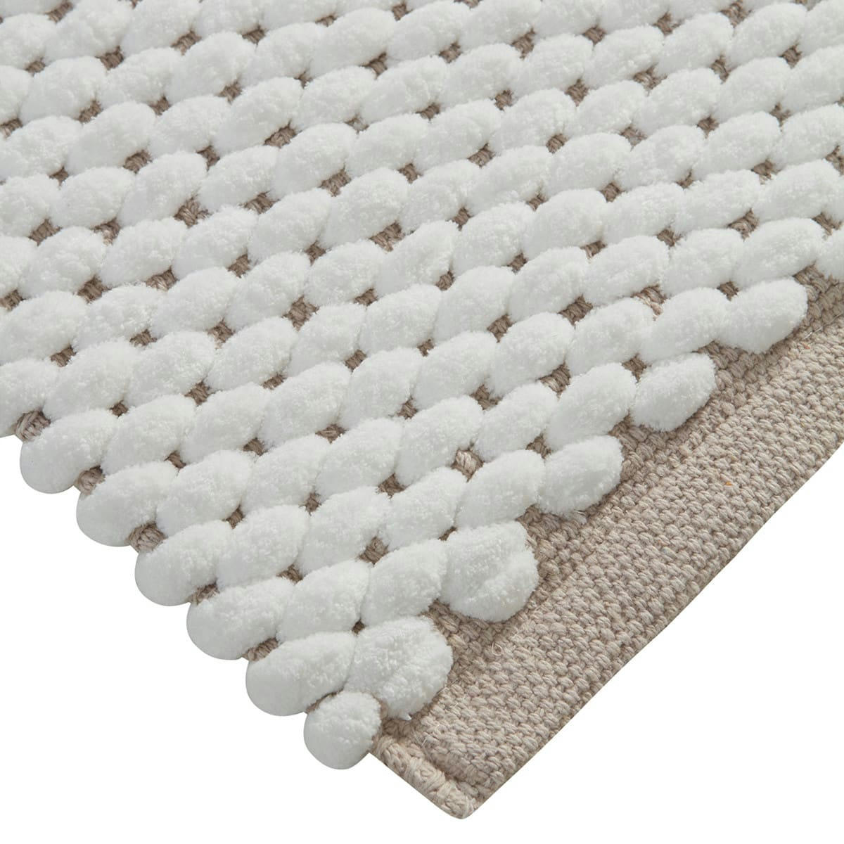 SOFT CHAIN - Tapis de bain et descente de lit  sable 60x100 cm