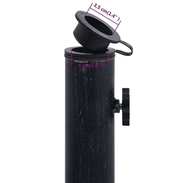 vidaXL Umbrella Base Green 19.8 lbs 15.7" Cast Iron