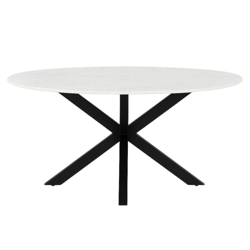 Table à manger ronde marbre blanc Ø130 cm DUOMO