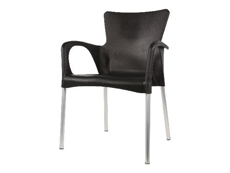 Lesli Living bistrostoel Bella - zwart - 52x55x85cm