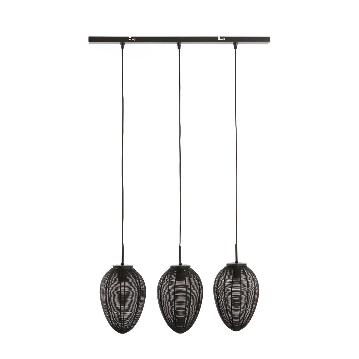 Light & Living hanglamp Yaelle - zwart - 80x20x33cm