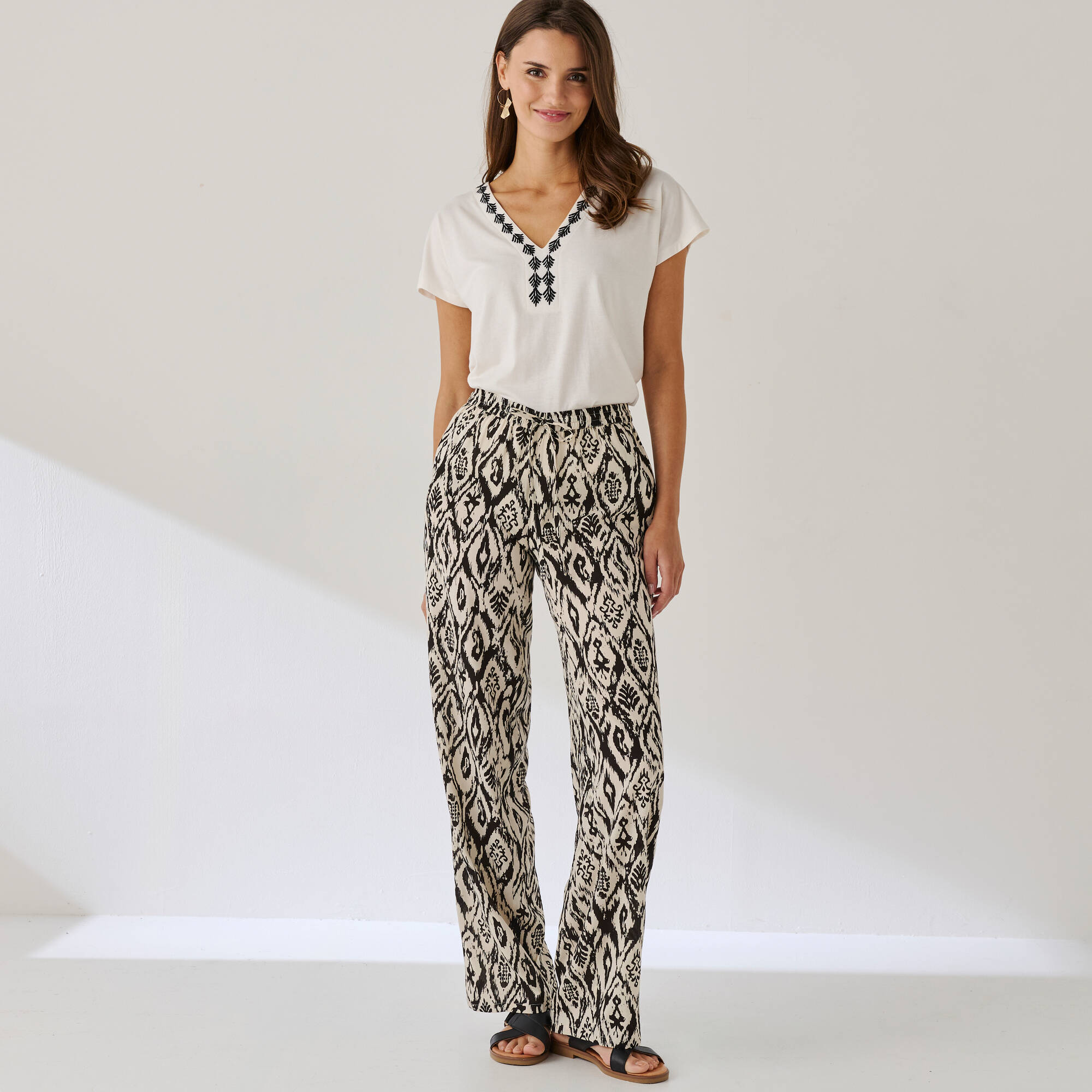Pantalon fluide imprimé