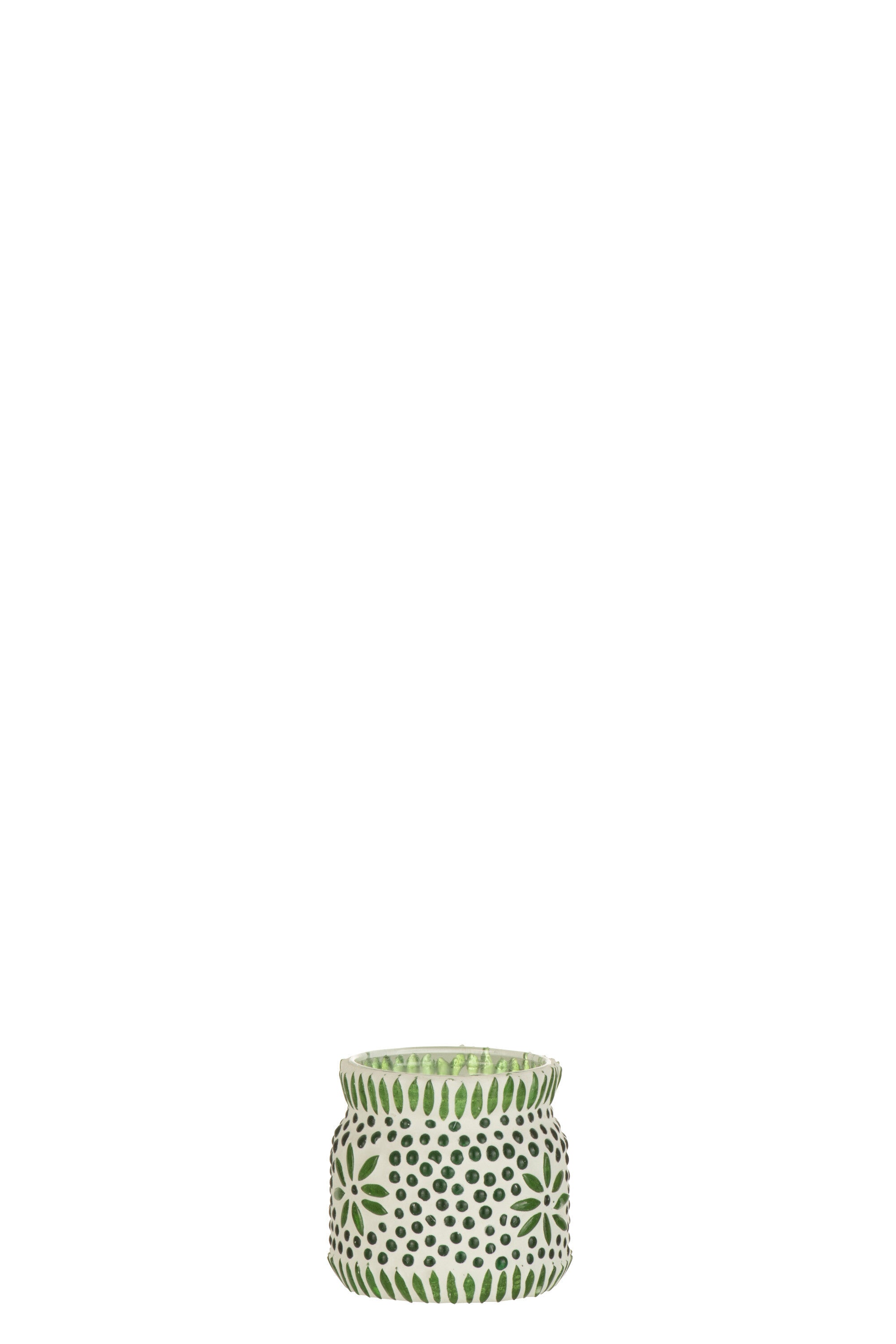 J-Line kaarshouder Bram - glas - groen - medium - 4 stuks