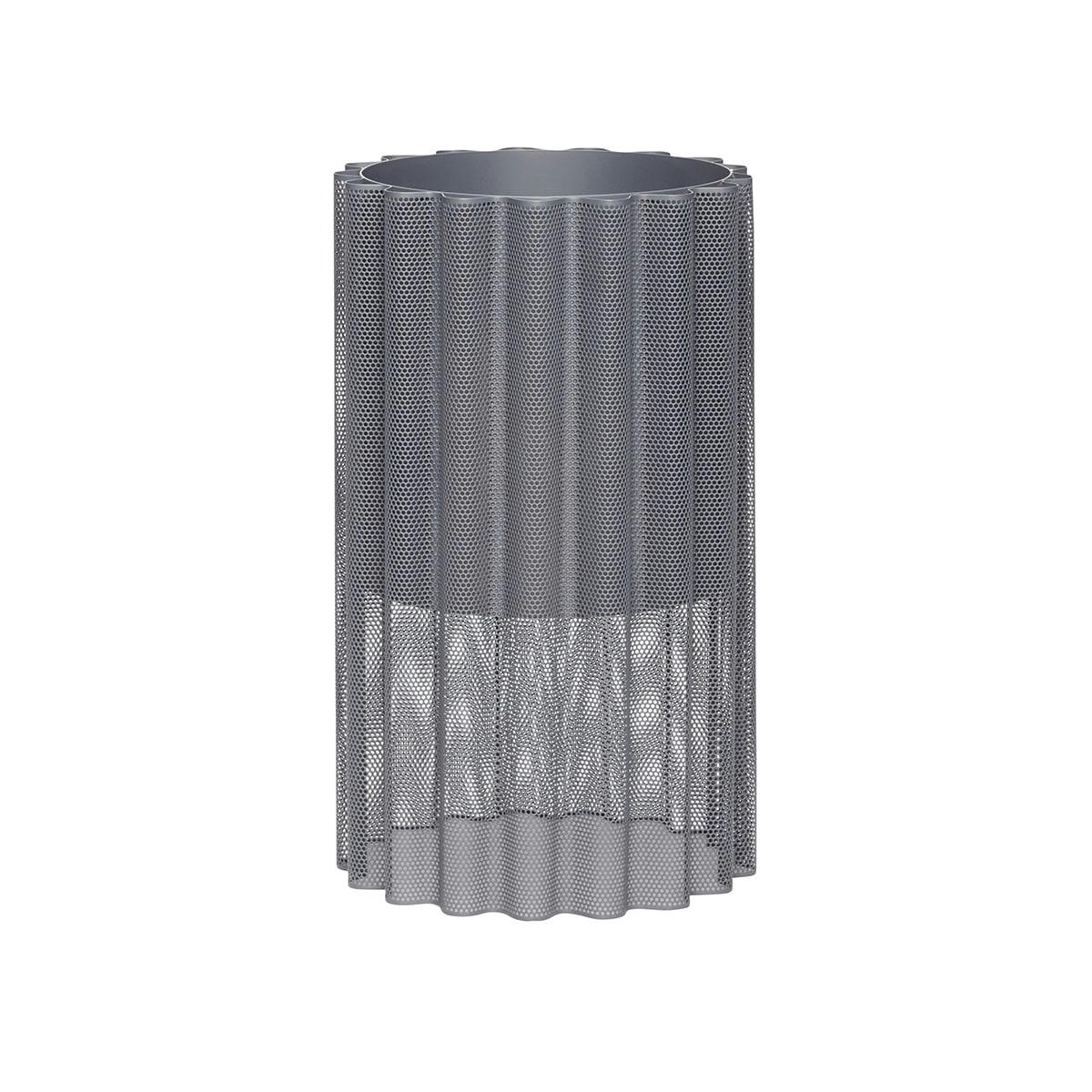 FLOW - Pot avec pied en métal gris H45