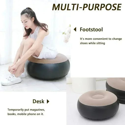 NNEOBA Inflatable Foldable Recliner Sofa with Ottoman