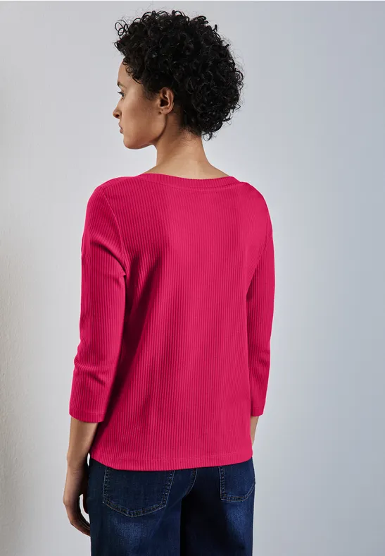 Shirt mit Rippstruktur