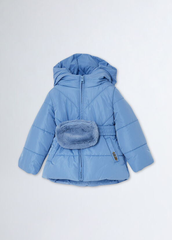 Cappotto imbottito con marsupio