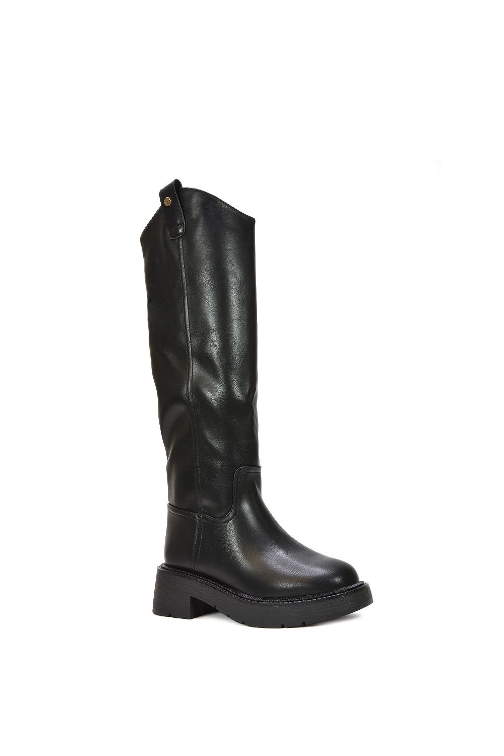 XY London Saffira' Chunky Faux Fur Lined Knee High Riding Boots