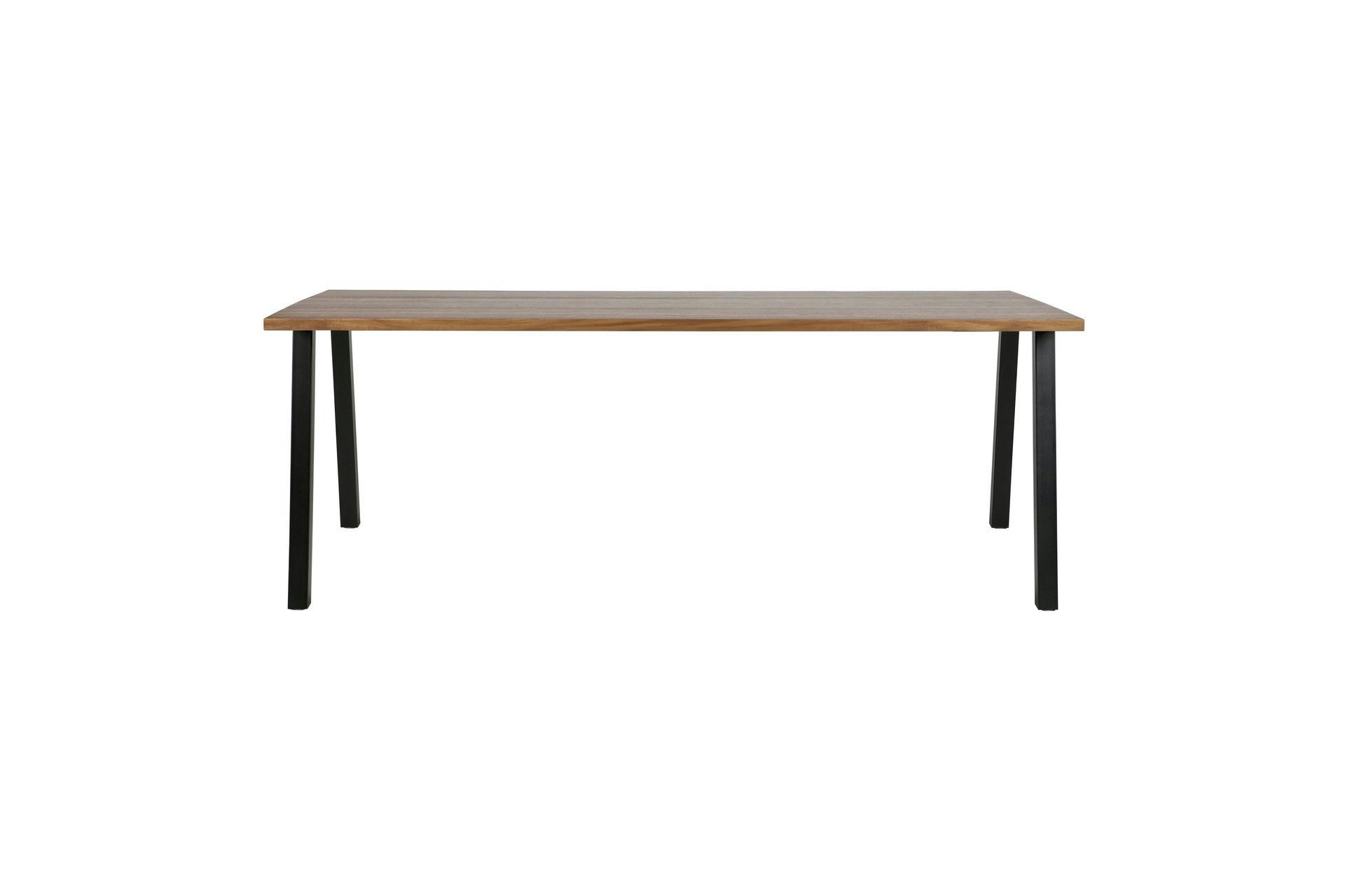 JAMES - Table en bois avec pietement en métal noir