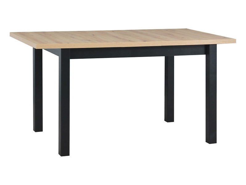 Stół rozkładany prostokątny Melan 120-150/80 dąb artisan/czarny
