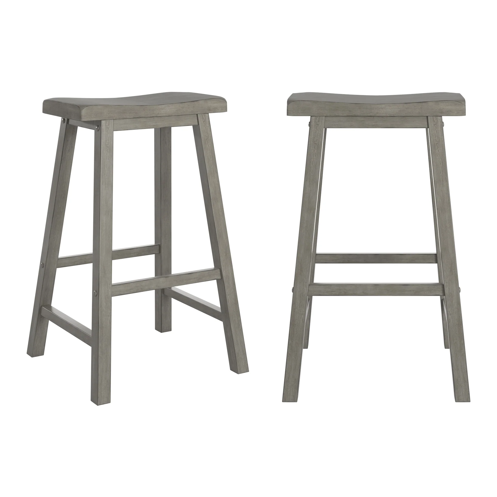 Cadiz Saddle Seat 29 Bar Height Backless Stools (Set of 2)