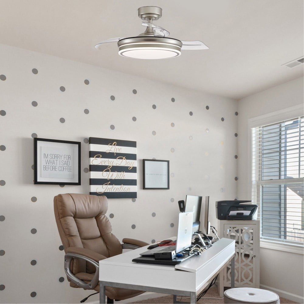 CristalRecord Plafondventilator Moss Ø 106 cm mat chroom