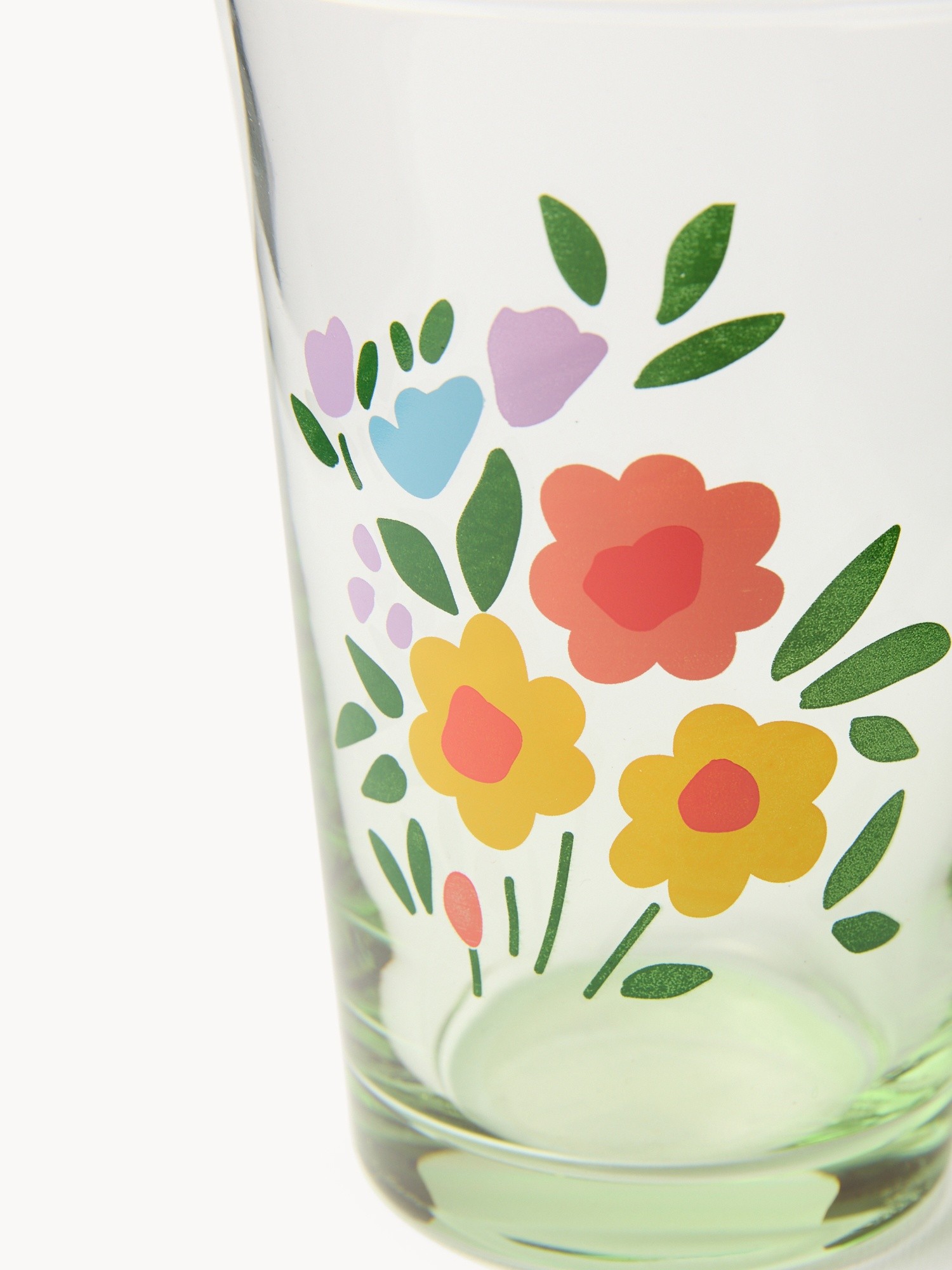 Bicchieri in vetro motivo fiori - Prezzo di lancio