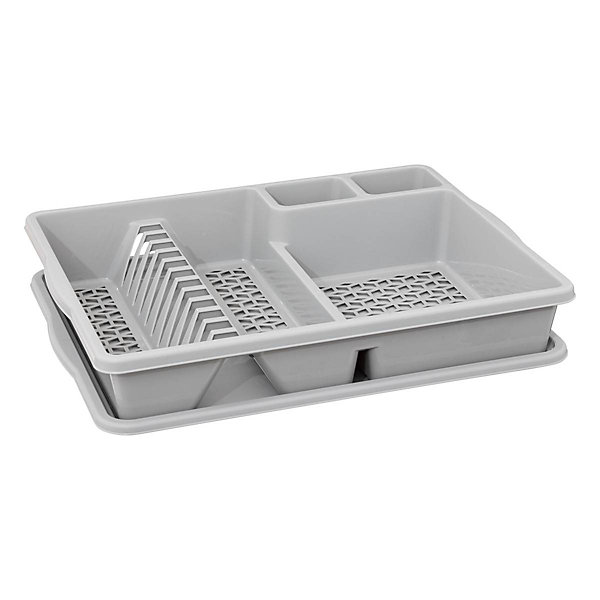 Egouttoir 1 niveau en plastique - Gris clair- 5five