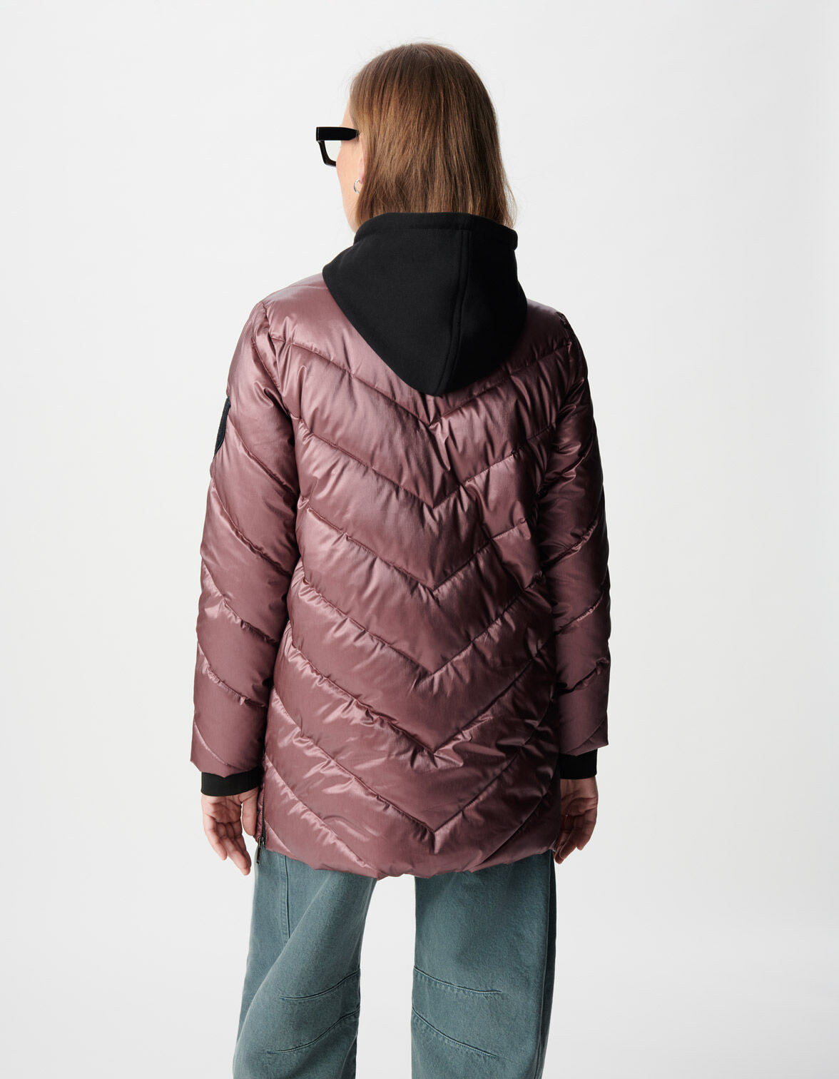 Sous-doudoune magnum irisé capuche molleton Femme