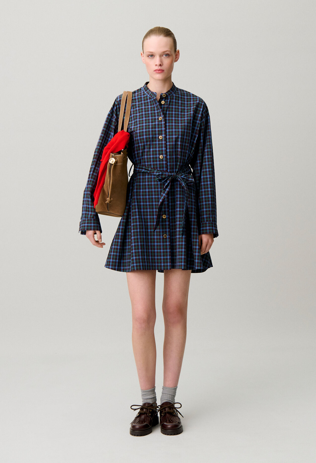 Robe chemise coton cintré