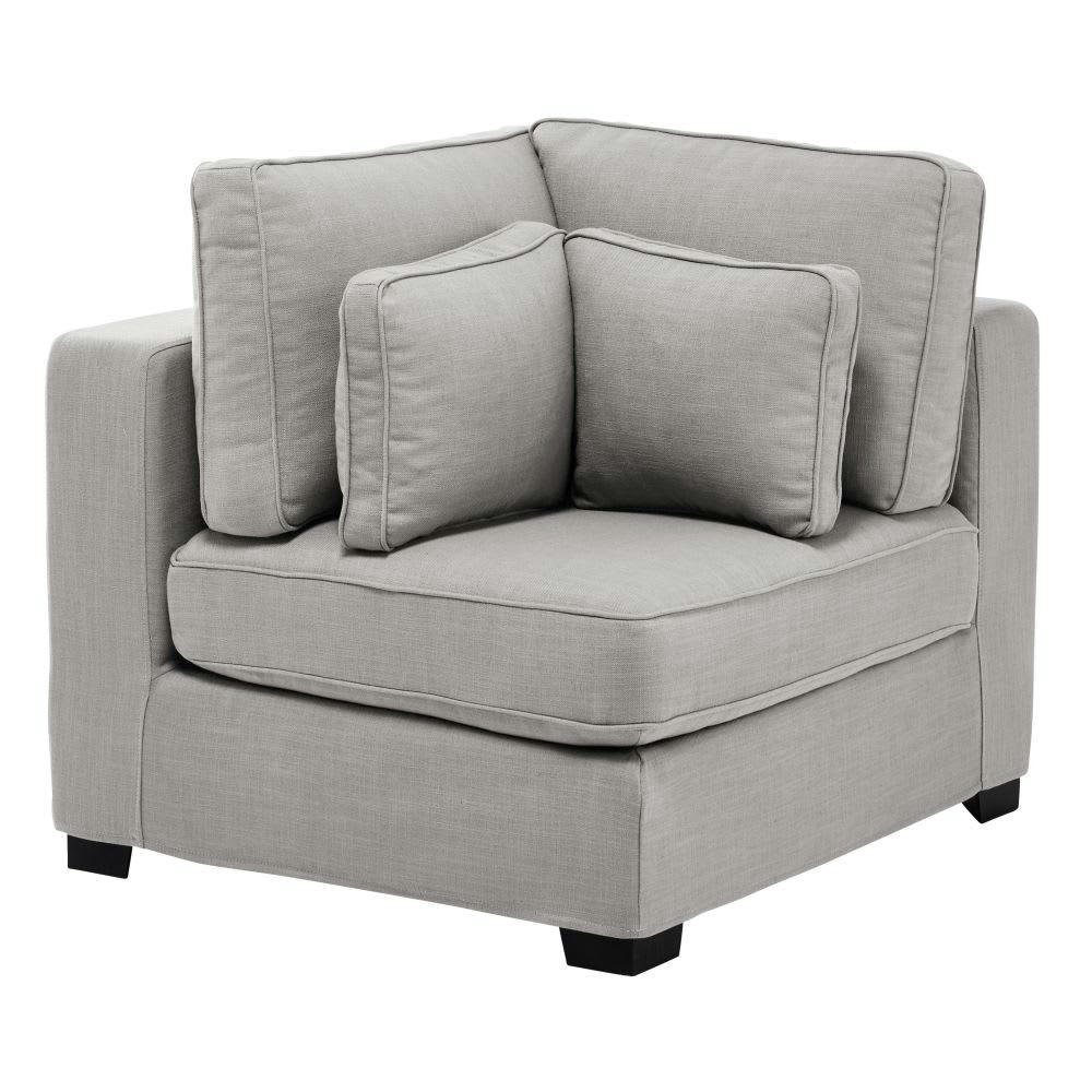 Milano - Angle pour canapé modulable gris clair