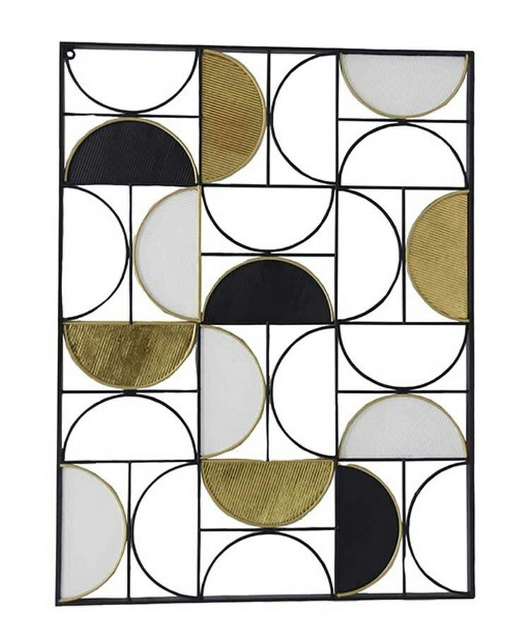 CASSIS - Décoration murale en métal cadre demi-lune 104x80x5