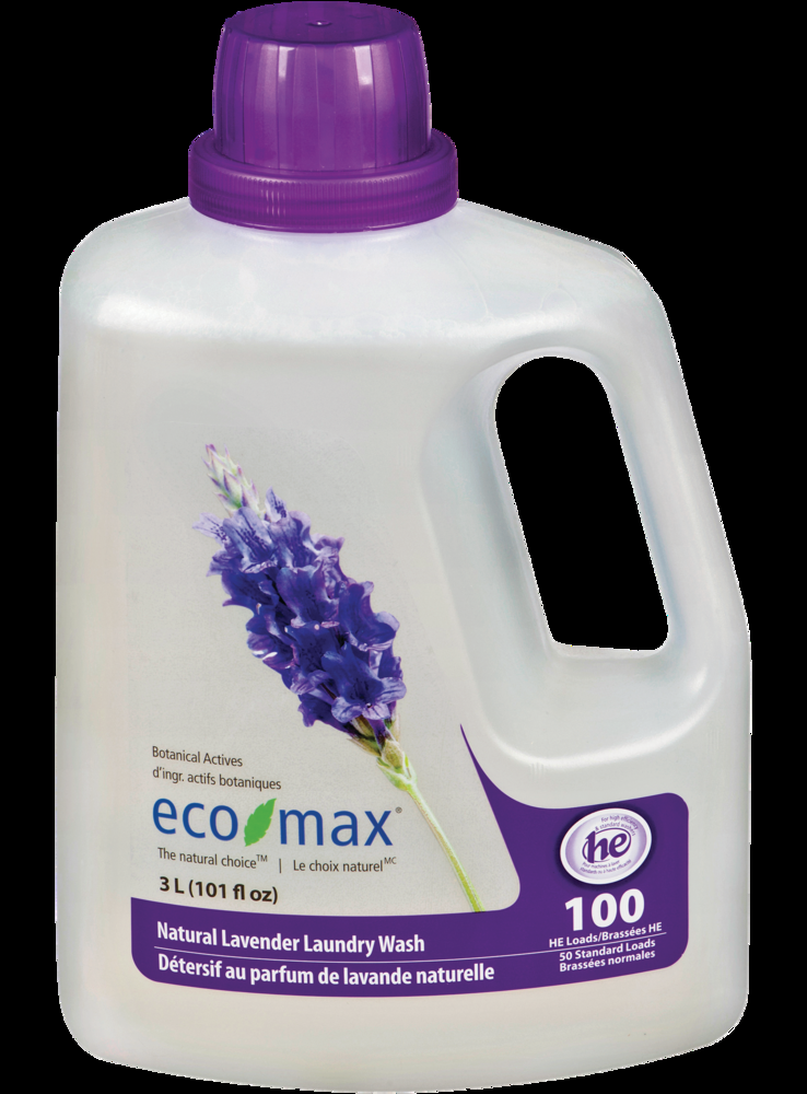 Eco-Max Liquid Laundry Detergent, Lavender Scent, 100-Load, 3-L