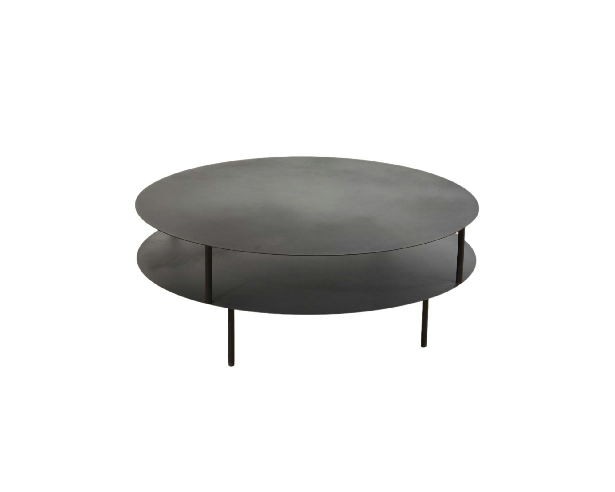 SOHO - Table basse double plateau rond métal