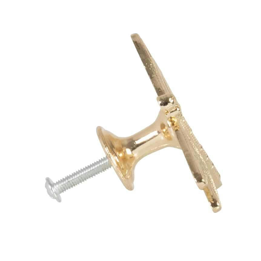 LIBELLULE - Bouton de porte libellule en acier doré