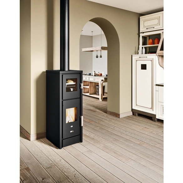 Kaminofen »Tessa«, schwarz, Metall, 6 kW, Dauerbrand geeignet