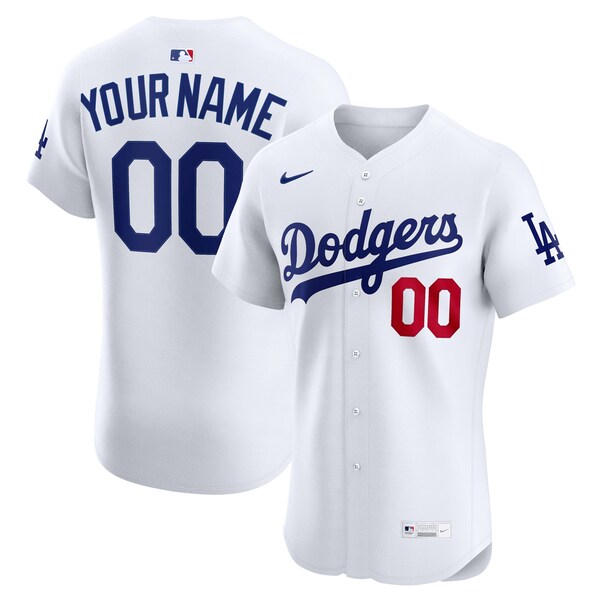Los Angeles Dodgers Nike Home Elite Custom Jersey - White