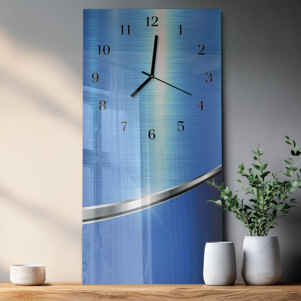 Zegar natura 30x60 Wzór nowoczesny do salonu