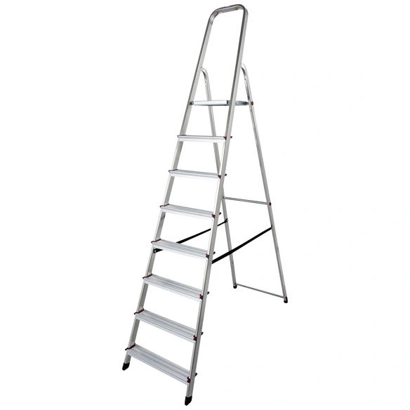 Stufen-Stehleiter »CORDA«, 8 Sprossen, Aluminium