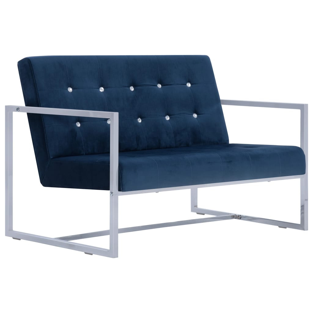Sofa NiebieskiTkanina vidaXL