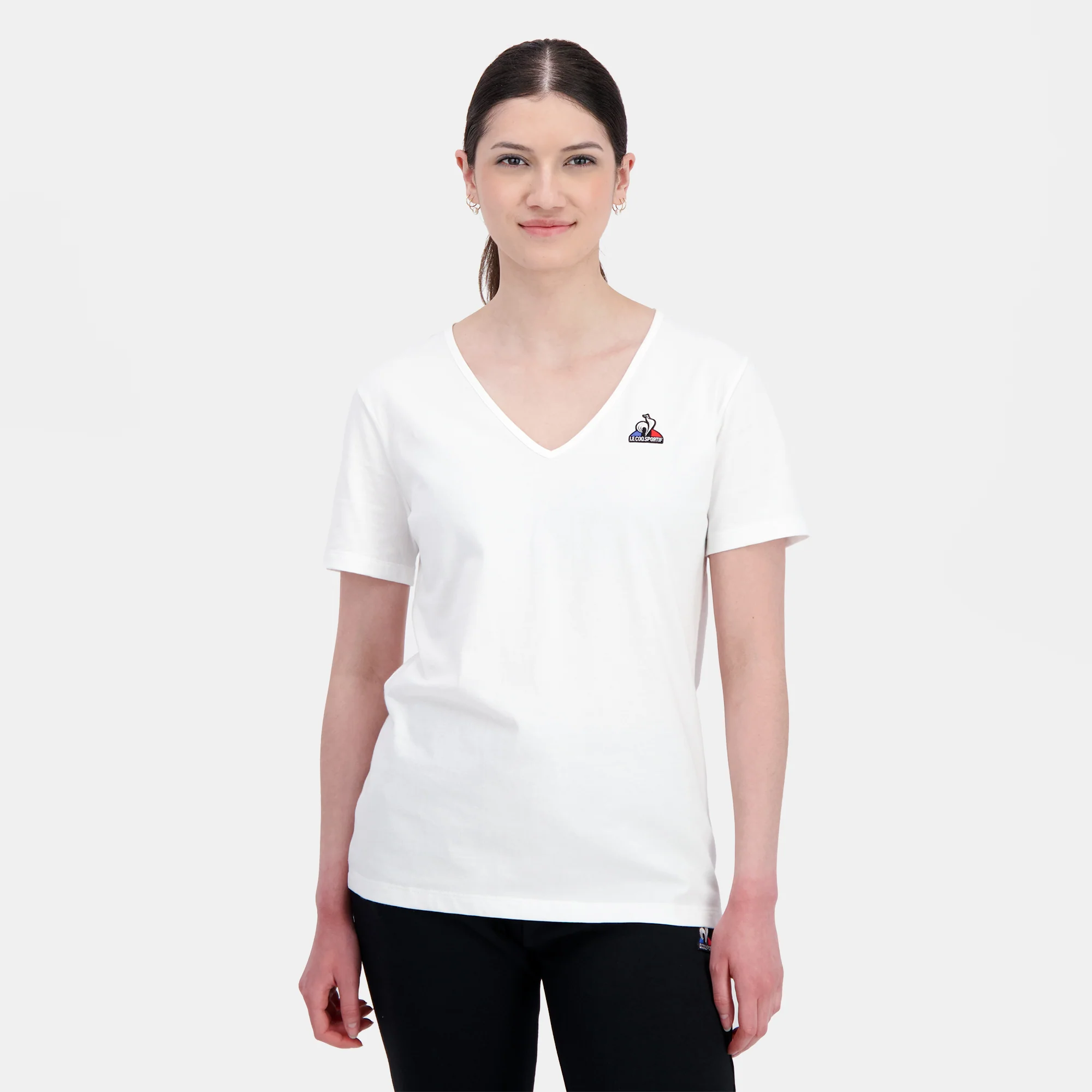 2210511-ESS Tee SS Col V N°1 W new optical white | T-shirt Femme